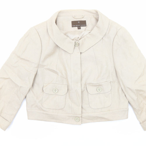 Fenn Wright Manson Womens Beige Jacket Size 16 Button