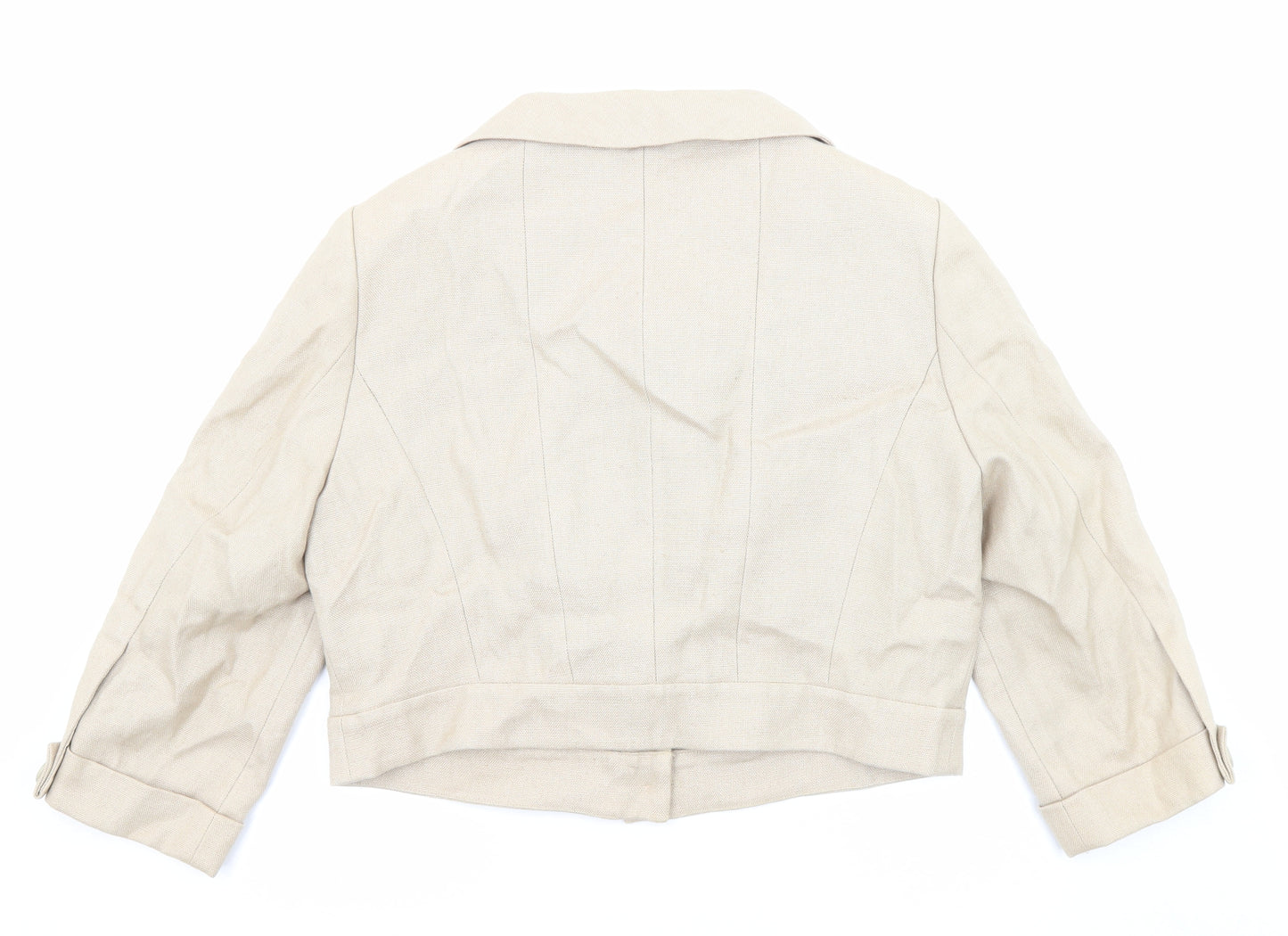 Fenn Wright Manson Womens Beige Jacket Size 16 Button