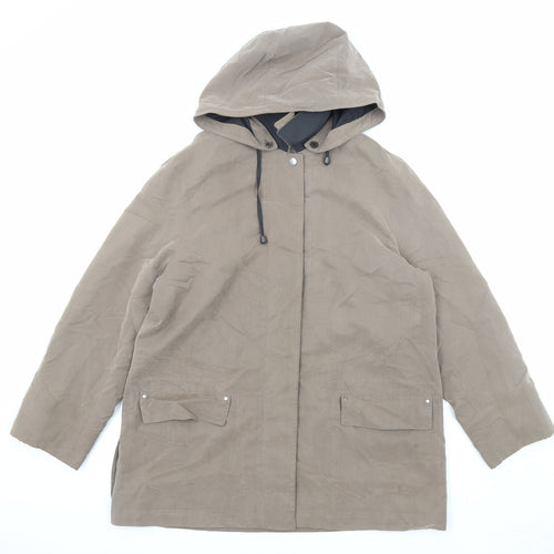 Underwraps Womens Beige Jacket Size 10 Snap