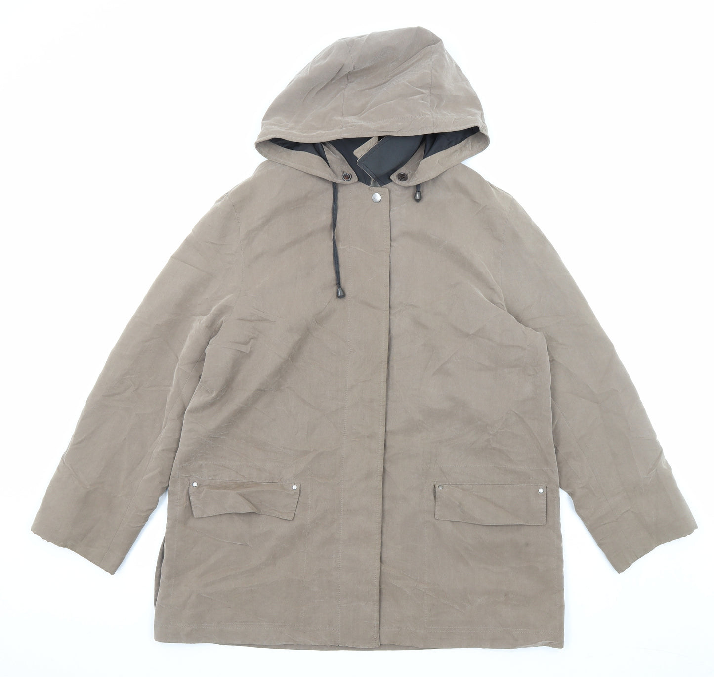 Underwraps Womens Beige Jacket Size 10 Snap
