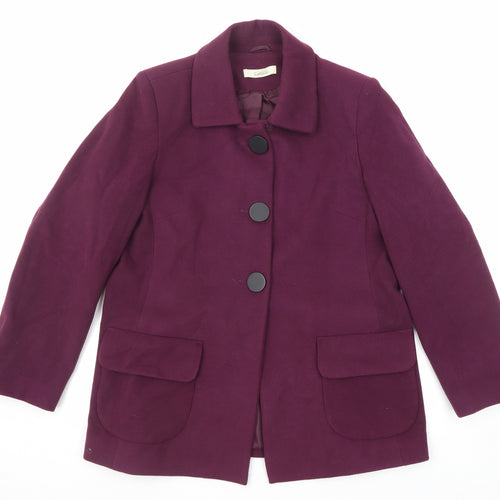 Classics Womens Purple Jacket Size 12 Button