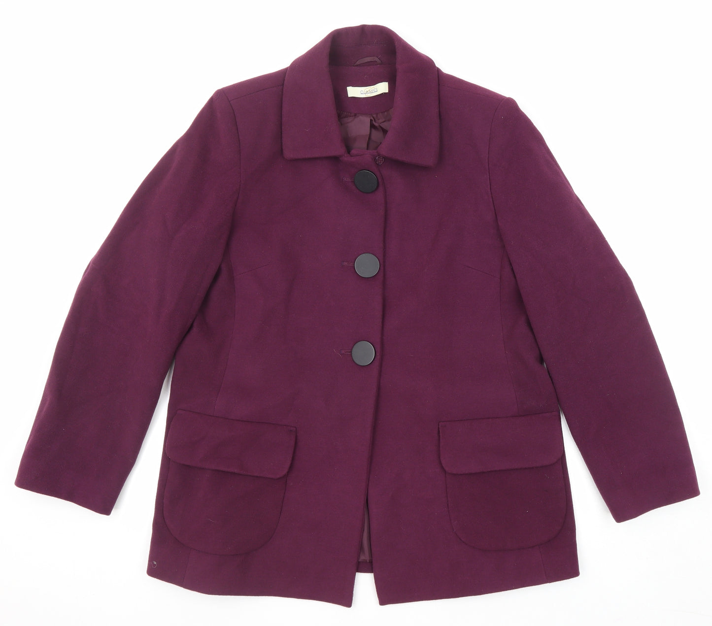 Classics Womens Purple Jacket Size 12 Button