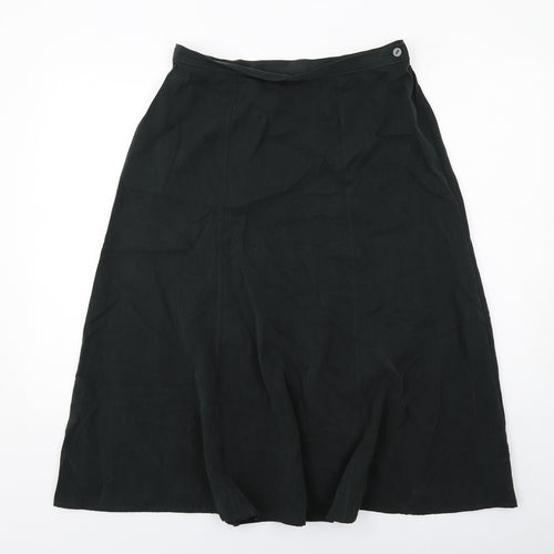 Marks and Spencer Womens Green Lyocell A-Line Skirt Size 16 Zip