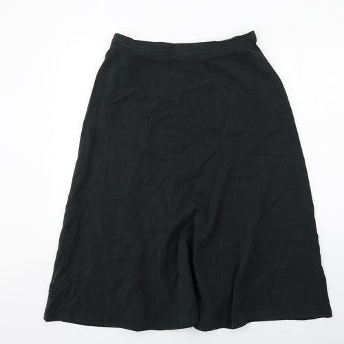 Marks and Spencer Womens Green Lyocell A-Line Skirt Size 16 Zip