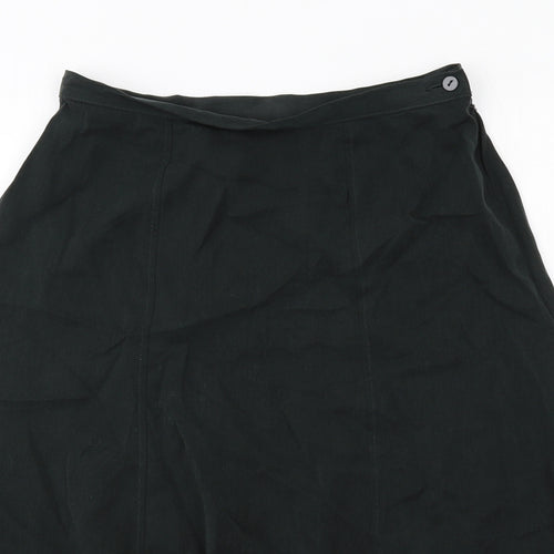 Marks and Spencer Womens Green Lyocell A-Line Skirt Size 16 Zip