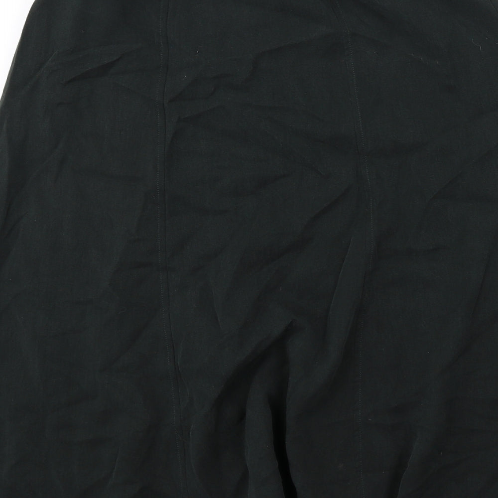 Marks and Spencer Womens Green Lyocell A-Line Skirt Size 16 Zip