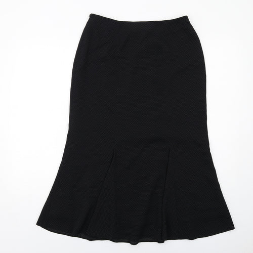 Alex & Co Womens Black Acetate Maxi Skirt Size 12 Zip