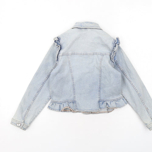 NEXT Girls Blue Jacket Size 9 Years Button
