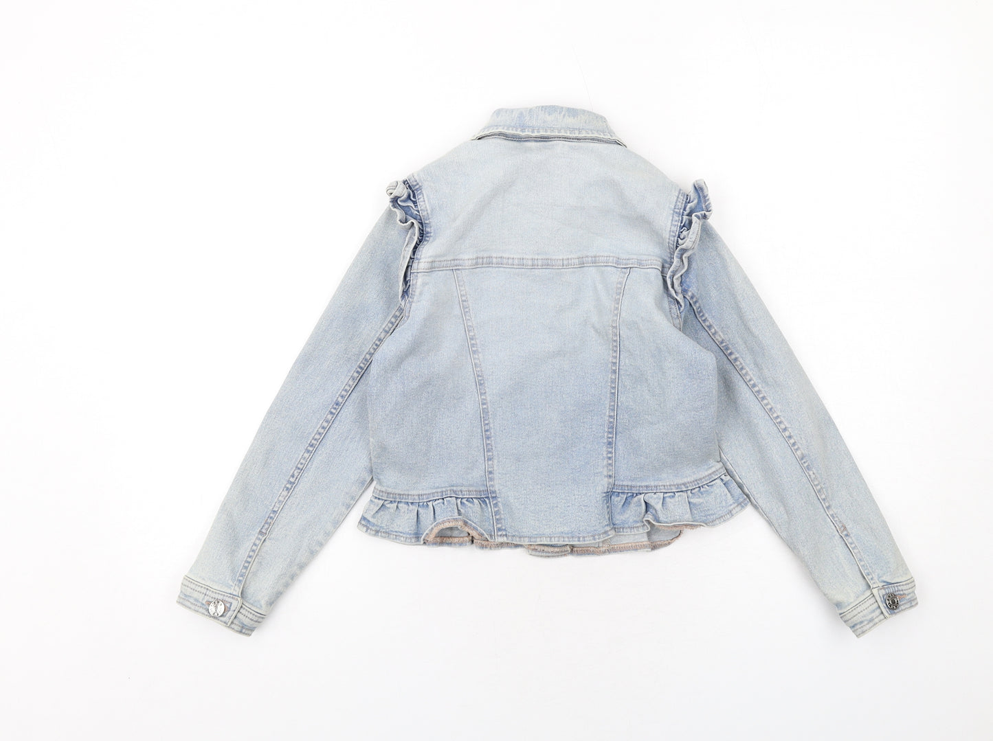 NEXT Girls Blue Jacket Size 9 Years Button