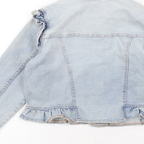 NEXT Girls Blue Jacket Size 9 Years Button