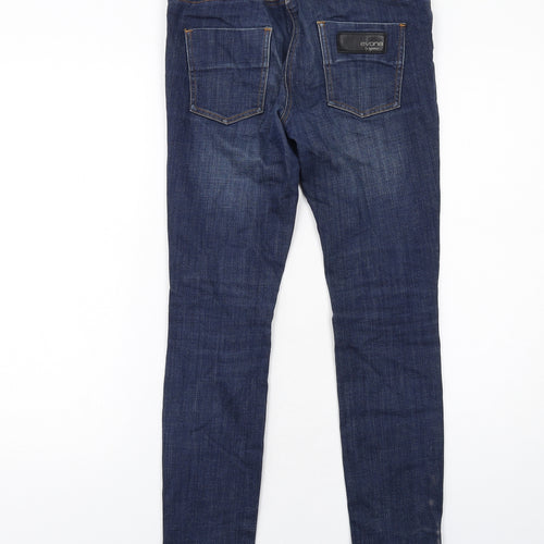 Evona Womens Blue Cotton Skinny Jeans Size 8 L28 in Regular Zip