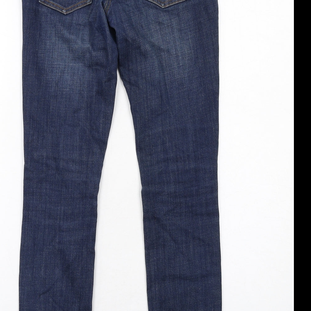 Evona Womens Blue Cotton Skinny Jeans Size 8 L28 in Regular Zip
