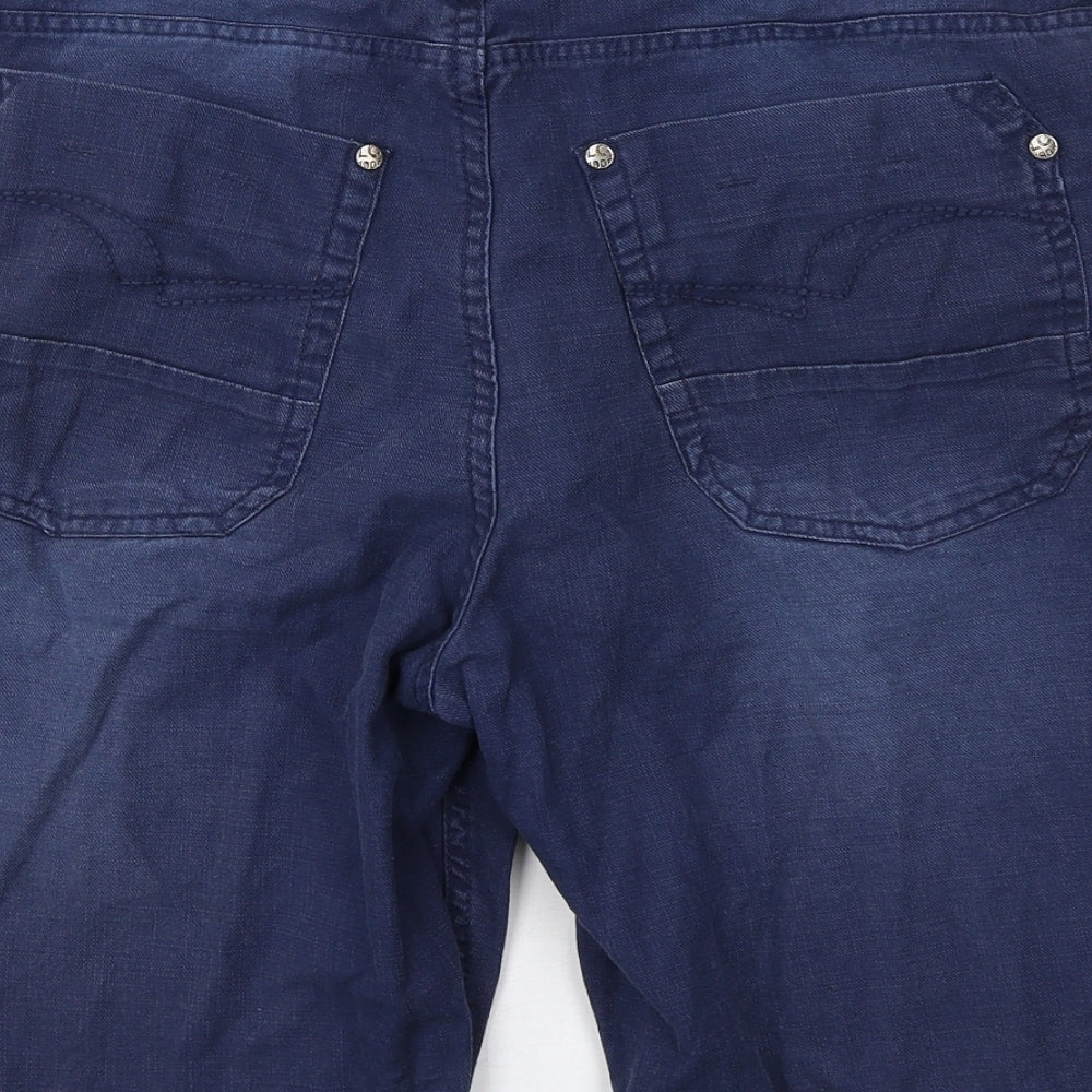 Lee Cooper Mens Blue Cotton Chino Shorts Size L L12 in Regular Zip