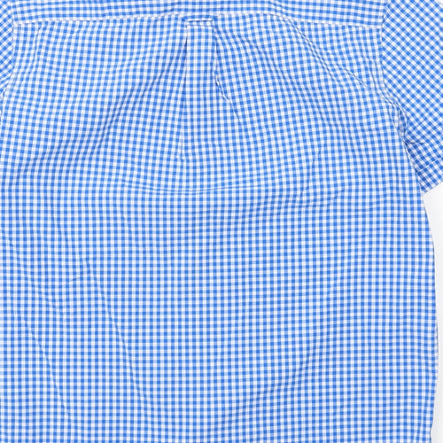Lyle & Scott Mens Blue Check Cotton Button-Up Size M Collared Button