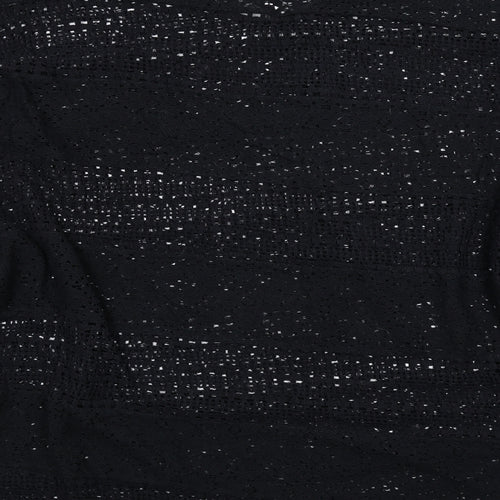 Zara Womens Black Round Neck Cotton Pullover Jumper Size M - Beach Cover Up