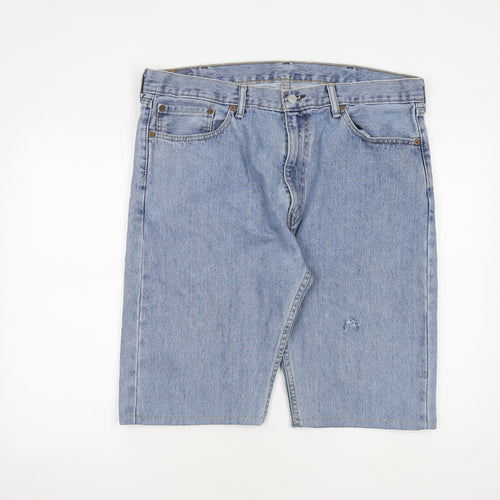 Levi's Mens Blue Cotton Biker Shorts Size 40 in L12 in Regular Zip