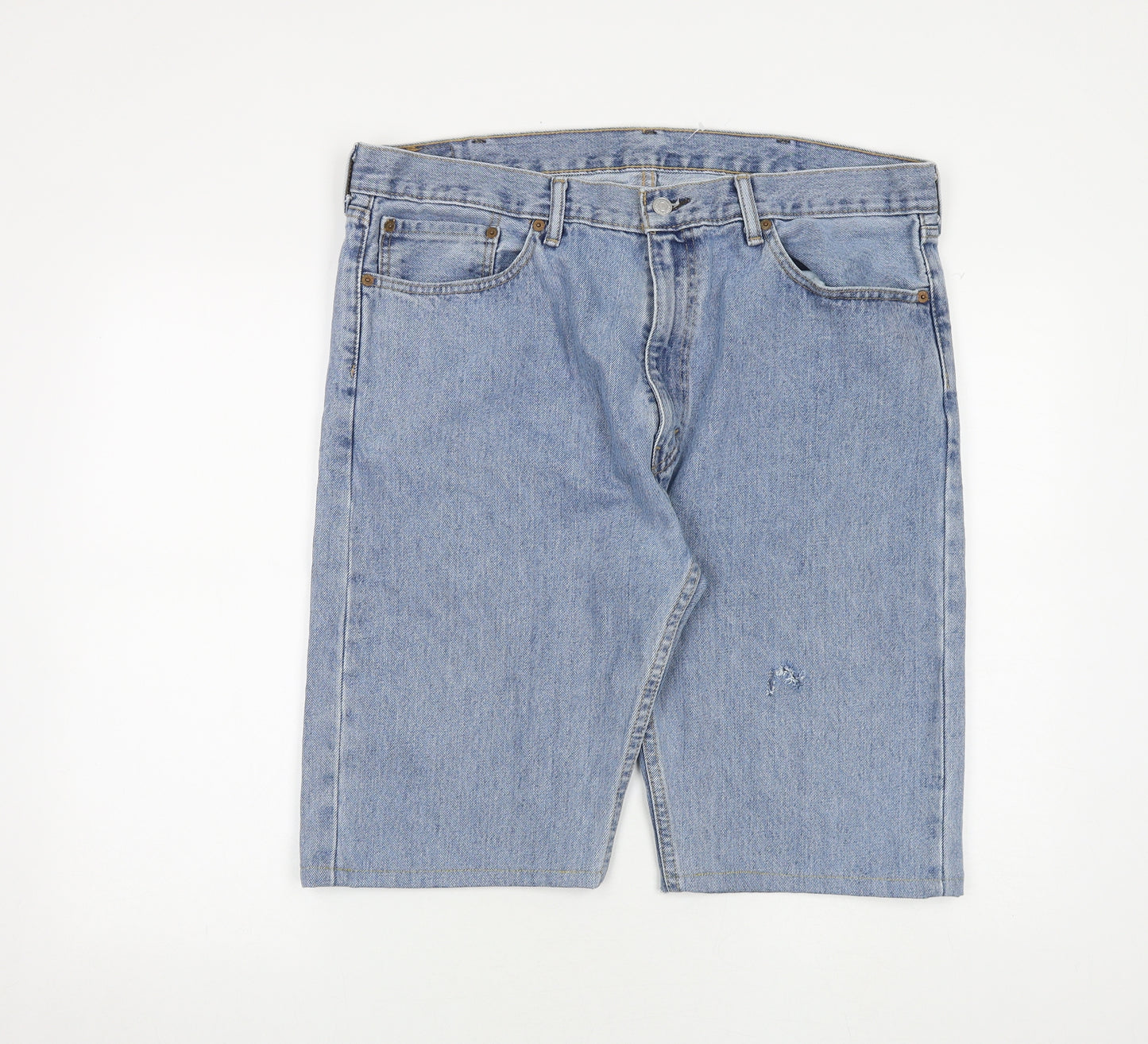 Levi's Mens Blue Cotton Biker Shorts Size 40 in L12 in Regular Zip