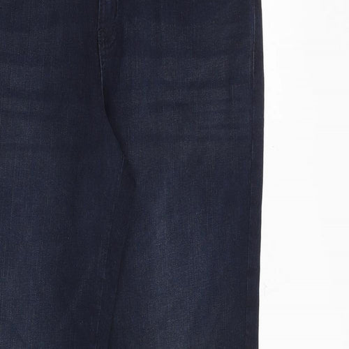 Indigo Womens Blue Cotton Bootcut Jeans Size 12 L30 in Regular Zip