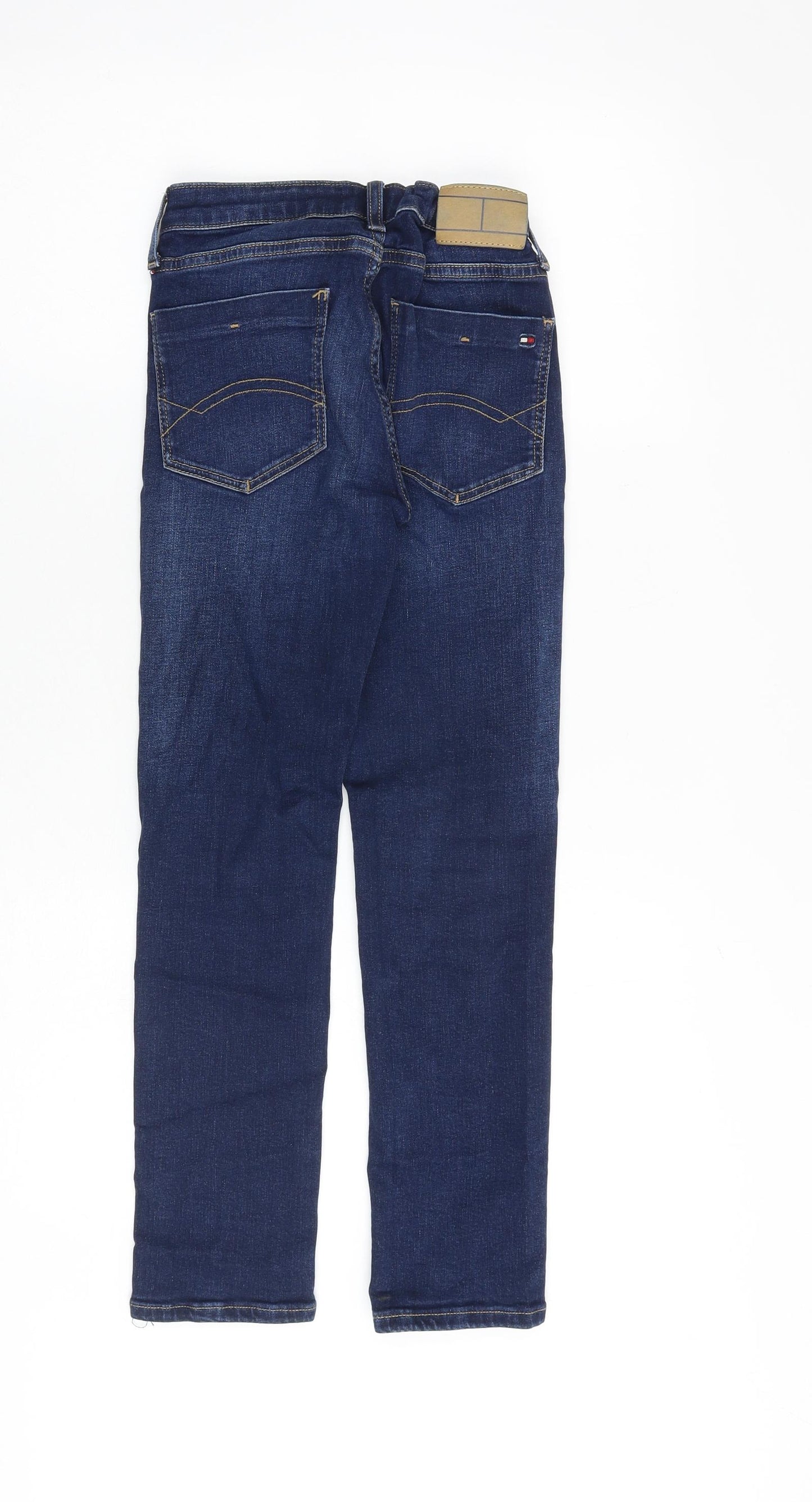 Tommy Hilfiger Boys Blue Cotton Skinny Jeans Size 10-11 Years L24 in Regular Zip
