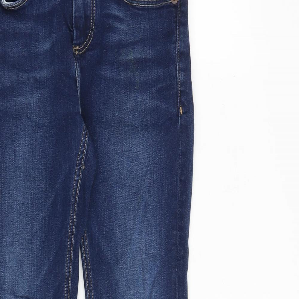 Tommy Hilfiger Boys Blue Cotton Skinny Jeans Size 10-11 Years L24 in Regular Zip
