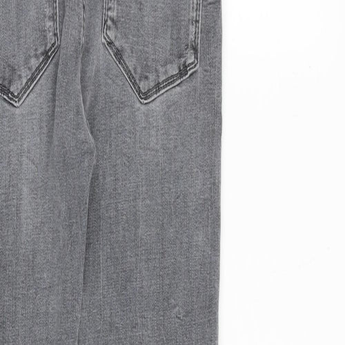 Zara Womens Grey Cotton Skinny Jeans Size 6 L27 in Regular Zip