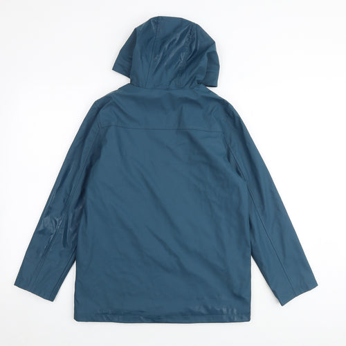 Marks and Spencer Boys Blue Rain Coat Jacket Size 11-12 Years Zip