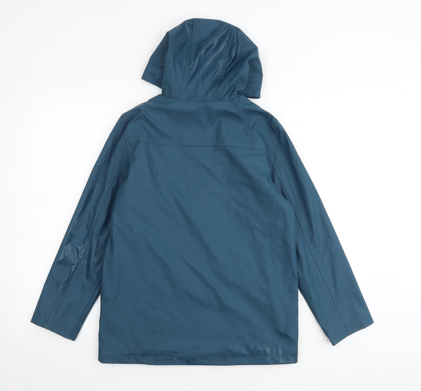 Marks and Spencer Boys Blue Rain Coat Jacket Size 11-12 Years Zip