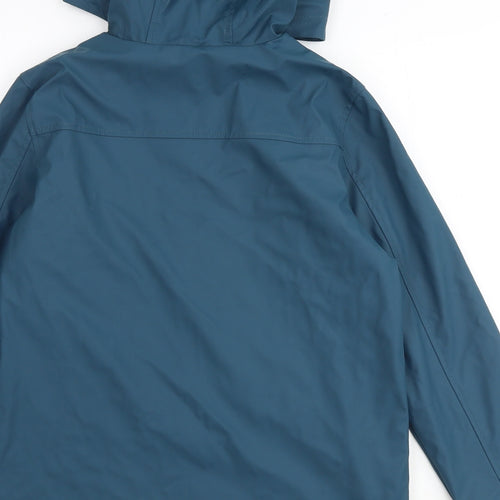 Marks and Spencer Boys Blue Rain Coat Jacket Size 11-12 Years Zip