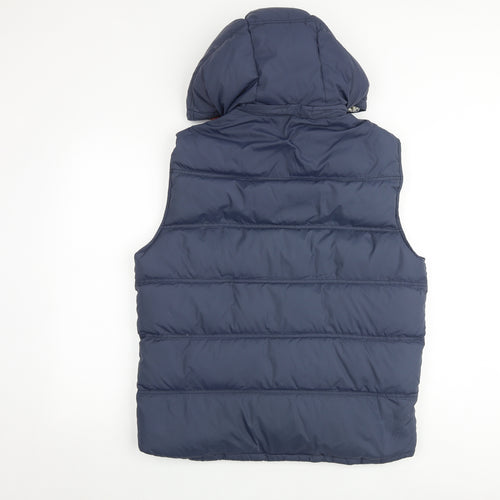 Jack Wills Mens Blue Gilet Jacket Size L Zip