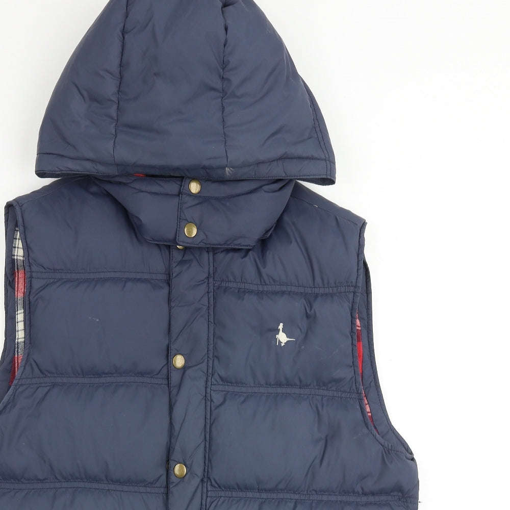 Jack Wills Mens Blue Gilet Jacket Size L Zip