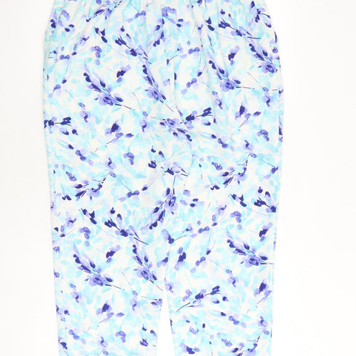 Bonmarché Womens Multicoloured Geometric Polyester Trousers Size 16 L27 in Regular Tie