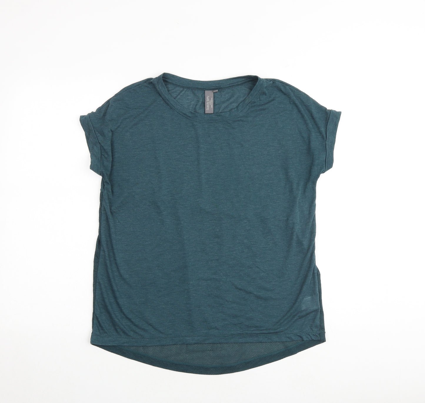 Sweaty Betty Womens Green Polyester Basic T-Shirt Size M Round Neck Pullover