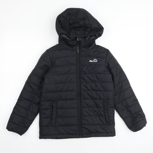 Peter Storm Boys Black Puffer Jacket Jacket Size 9-10 Years Zip