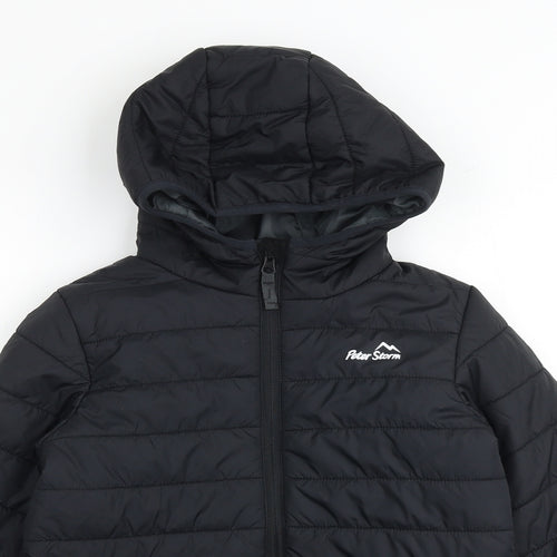 Peter Storm Boys Black Puffer Jacket Jacket Size 9-10 Years Zip