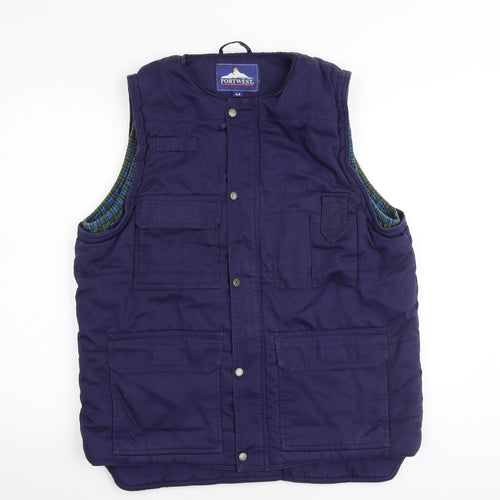 Portwest Mens Purple Gilet Jacket Size M Zip