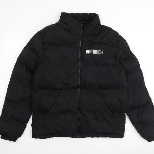 Hoodrich Mens Black Puffer Jacket Jacket Size L Zip