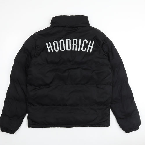 Hoodrich Mens Black Puffer Jacket Jacket Size L Zip