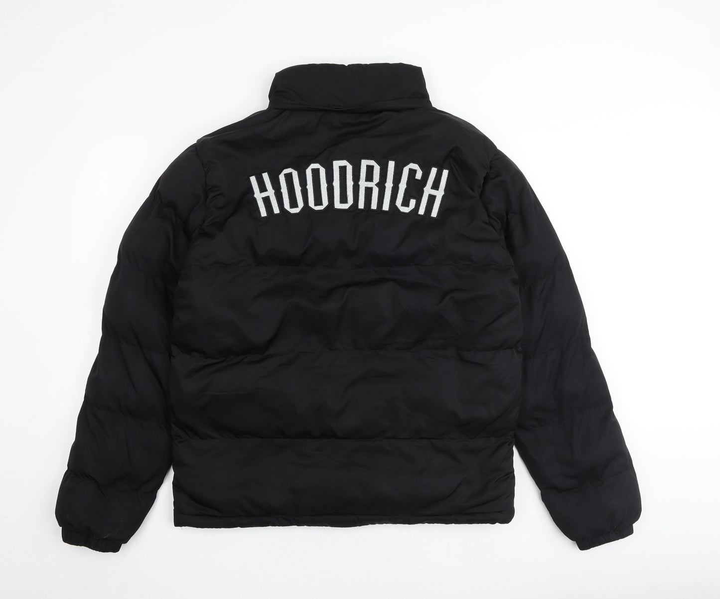 Hoodrich Mens Black Puffer Jacket Jacket Size L Zip
