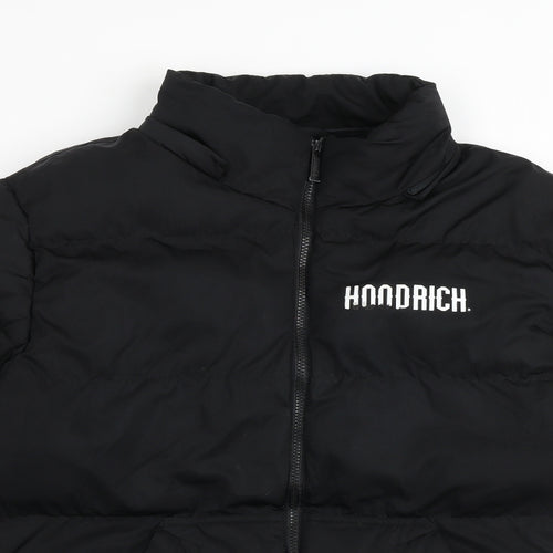 Hoodrich Mens Black Puffer Jacket Jacket Size L Zip