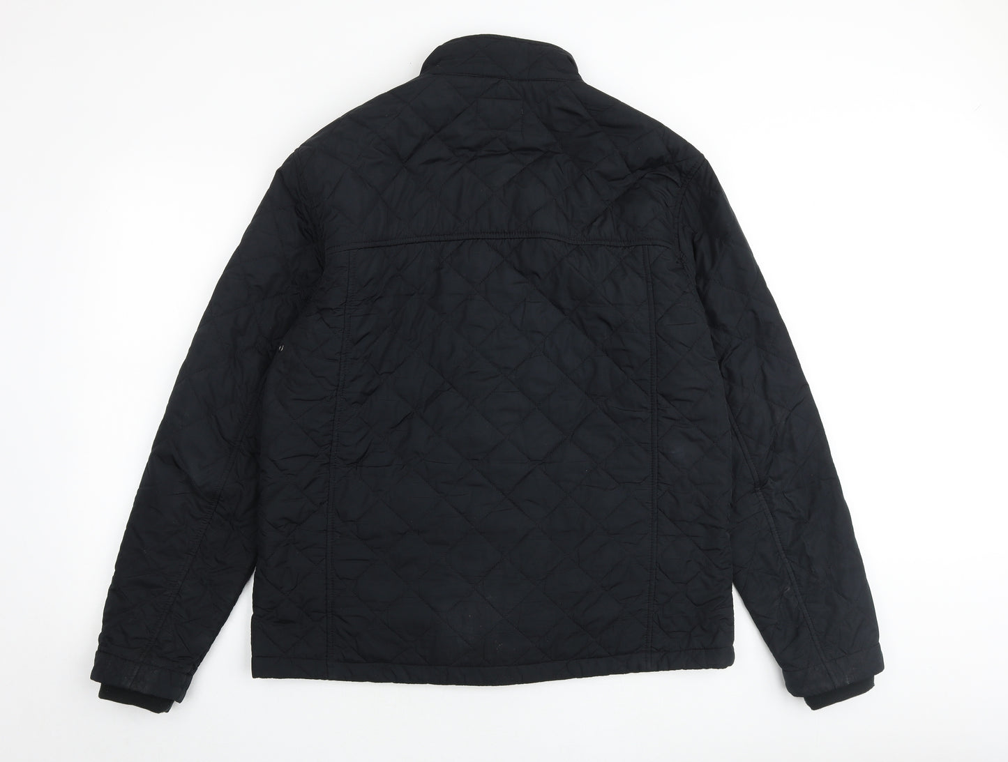 NEXT Mens Black Quilted Jacket Size L Zip