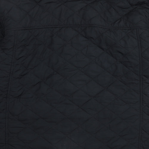 NEXT Mens Black Quilted Jacket Size L Zip