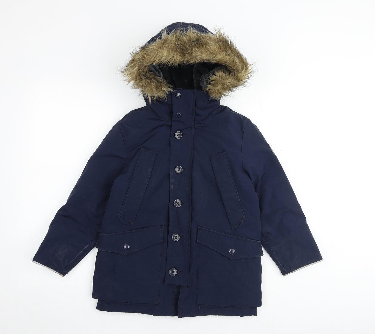 Gap Boys Blue Parka Jacket Size S Zip