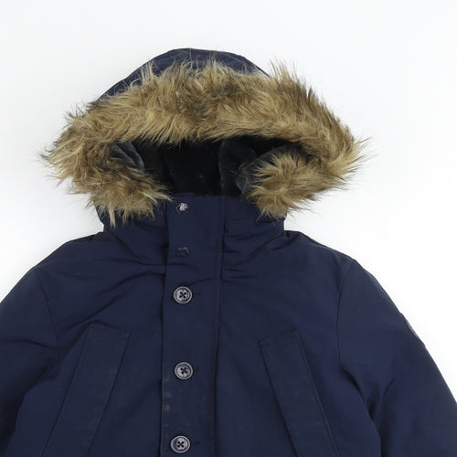 Gap Boys Blue Parka Jacket Size S Zip