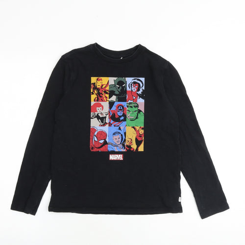 Gap Boys Black 100% Cotton Pullover Casual Size L Round Neck Pullover - Marvel Avengers