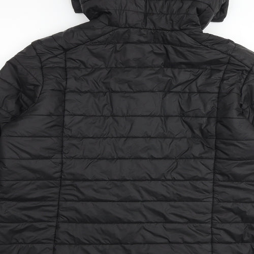DECATHLON Womens Black Quilted Jacket Size XL Zip