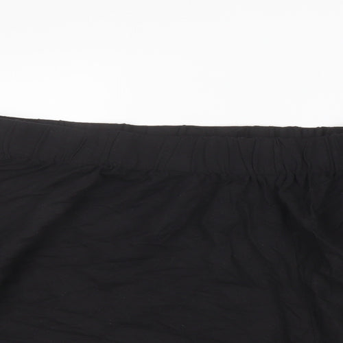 Simply Be Womens Black Viscose Hot Pants Shorts Size 24 L5 in Regular Pull On