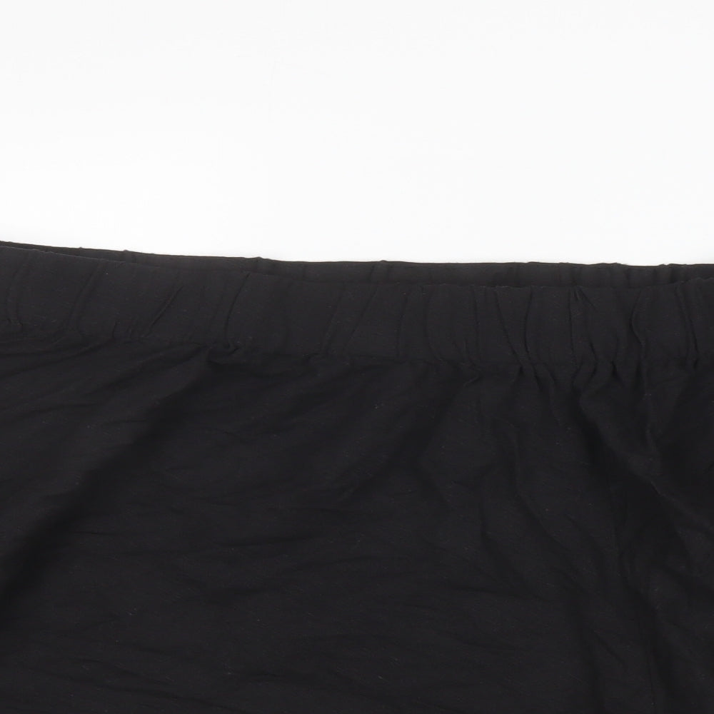 Simply Be Womens Black Viscose Hot Pants Shorts Size 24 L5 in Regular Pull On