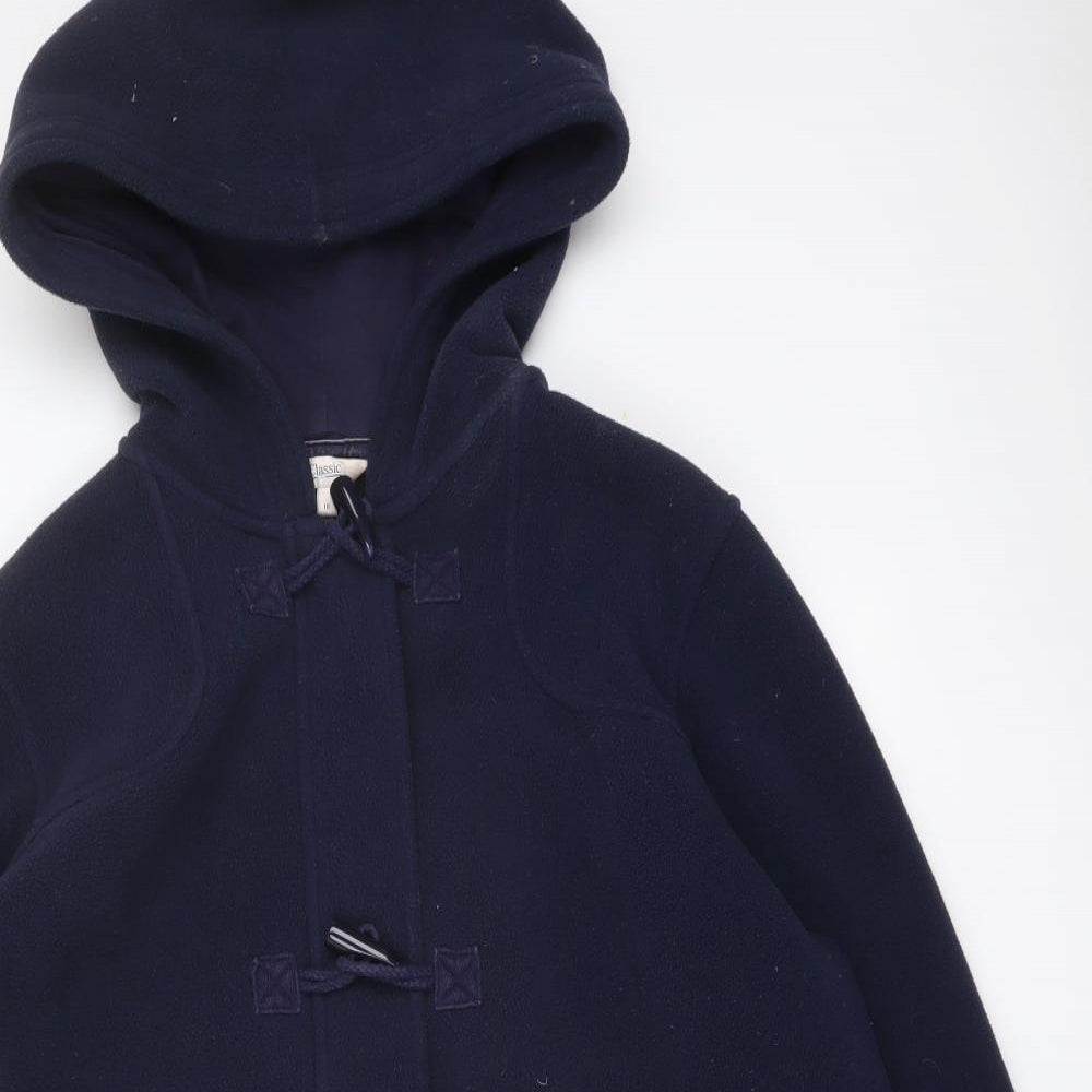 Marks and Spencer Womens Blue Overcoat Coat Size 16 Toggle - Duffle Coat