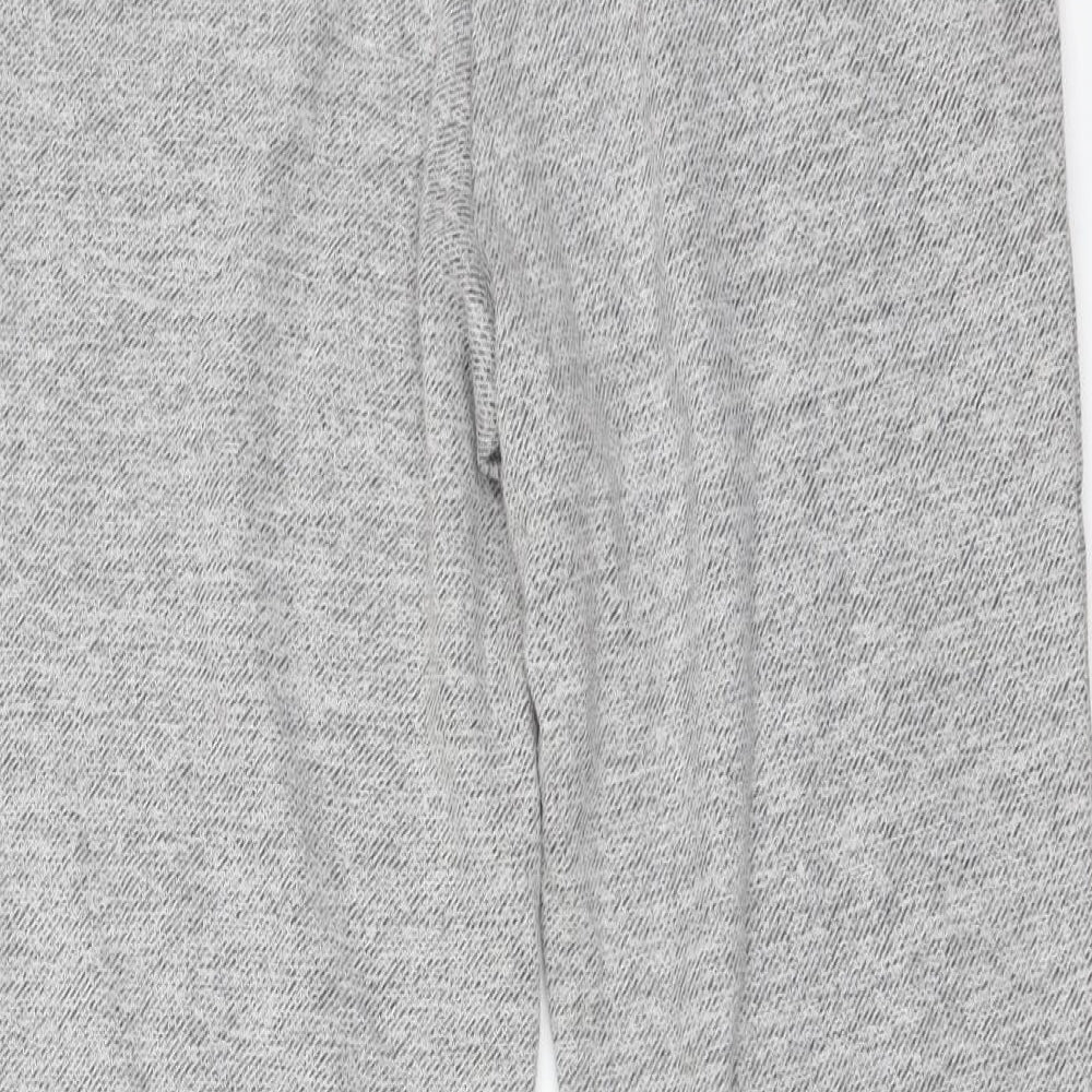 Marks and Spencer Womens Grey Polyester Jogger Trousers Size 12 L27 in Regular Drawstring