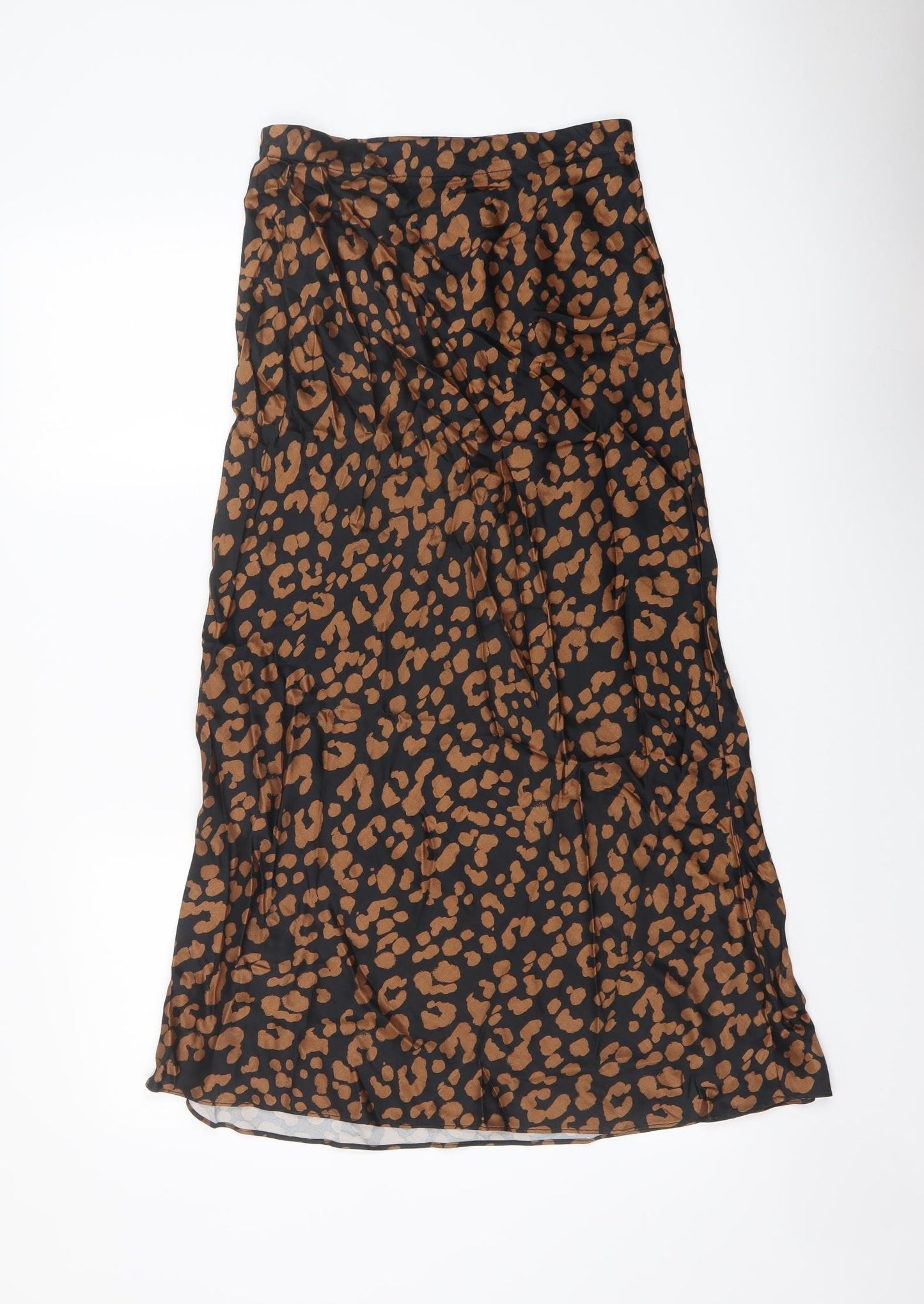 Hush Womens Brown Animal Print Viscose A-Line Skirt Size 6 - Leopard pattern